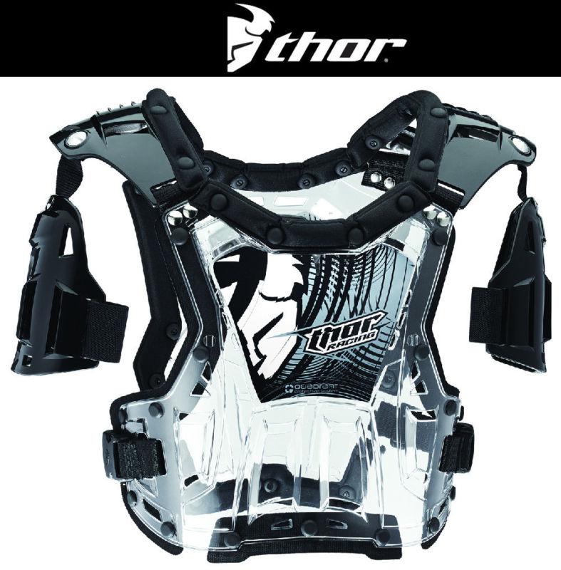 Thor child clear quadrant dirt bike roost guard chest protector mx atv 2014