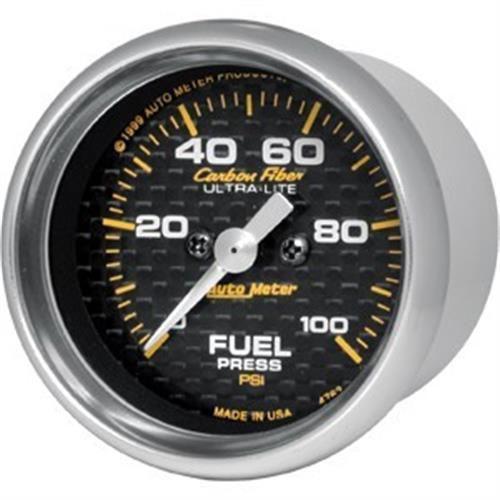 Autometer 2in. fuel press; 0-100 psi w/o peak/valley; fse