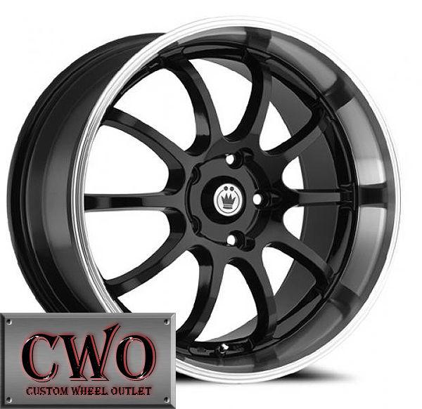 16 black konig lightning wheels rims 4x100/4x114.3 4 lug civic integra versa xb