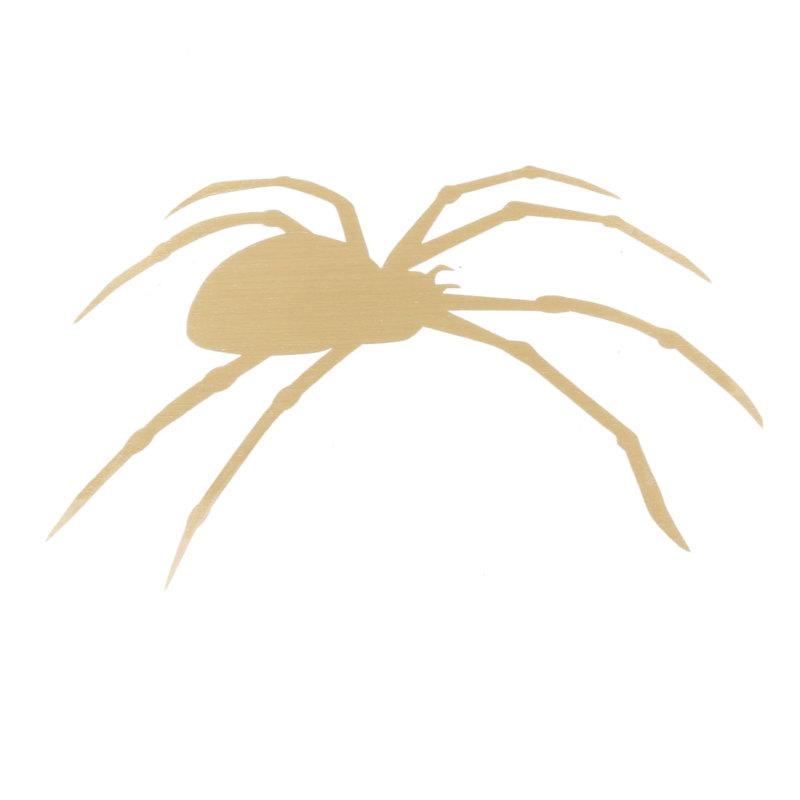 Gold tone spider shaped adhesive decal sticker for car vehicle