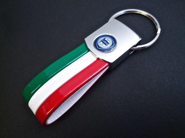 Lancia beta delta fulvia semi-leather tricolore italia key holder