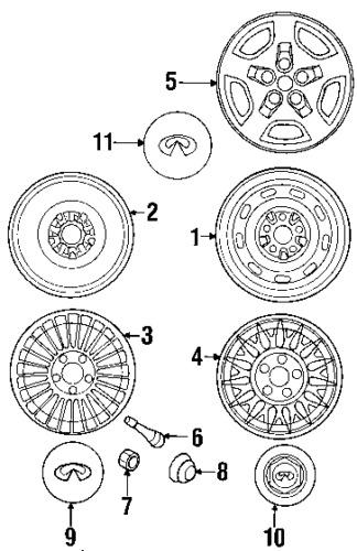 Infiniti 40224zn50a genuine oem factory original wheel nut