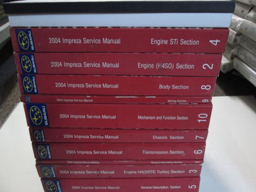 2004 subaru impreza service repair shop manual 12 volume set oem factory books