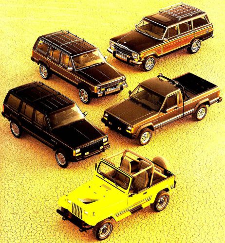 1989 jeep book large deluxe brochure -wrangler-comanche-cherokee-grand wagoneer