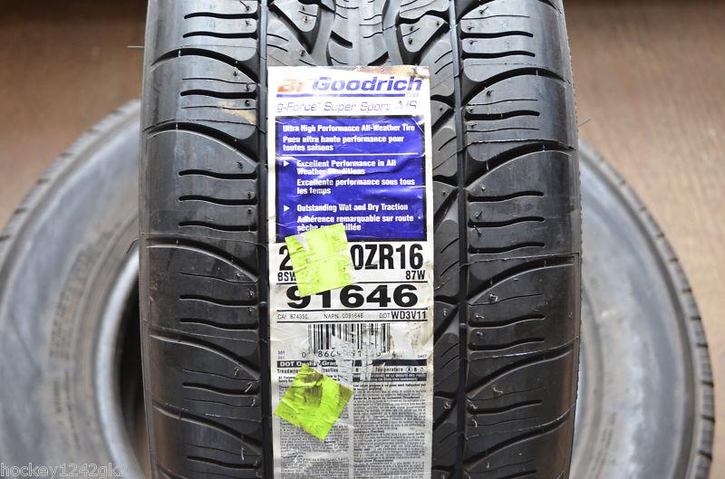 1 new 205 50 16 bfgoodrich g-force super sport a/s tire