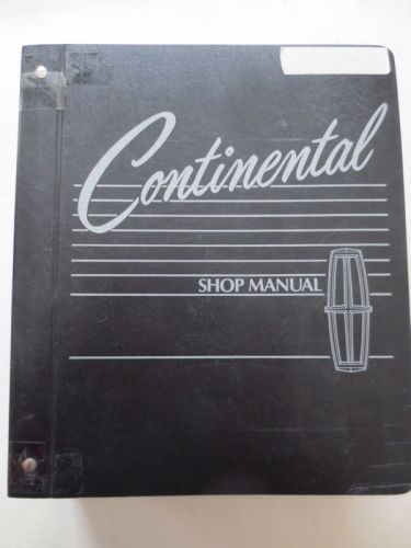 1988 ford lincoln continental  dealer shop manual
