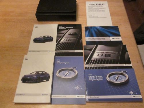 2013 subaru brz owner + navigation manual with case oem owners