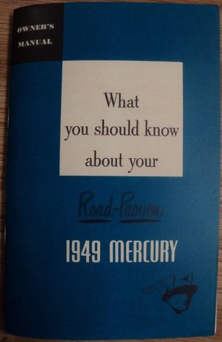 1949 mercury owners manual