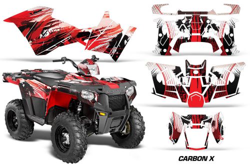 Amr racing polaris sportsman 570 graphic kit wrap quad atv decal 14-15 carbonx r