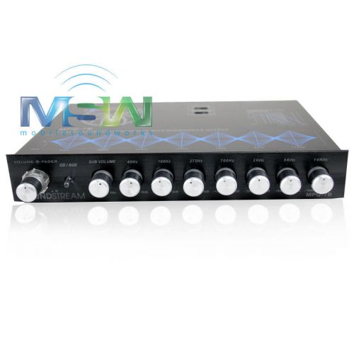 New soundstream® mpq-7b 1/2-din 7-band graphic equalizer eq w/ sub level control