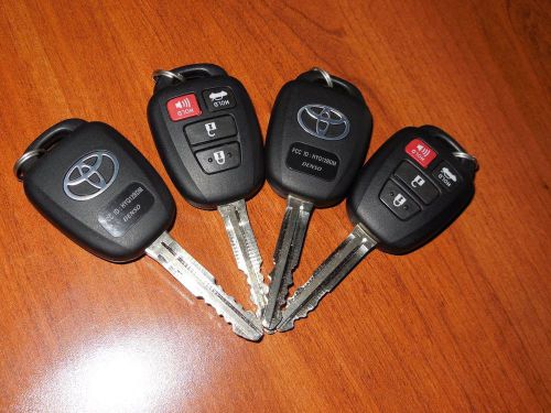 Lot of 4 genuine toyota key remote fob combo hyq12bdm camry h chip 2015