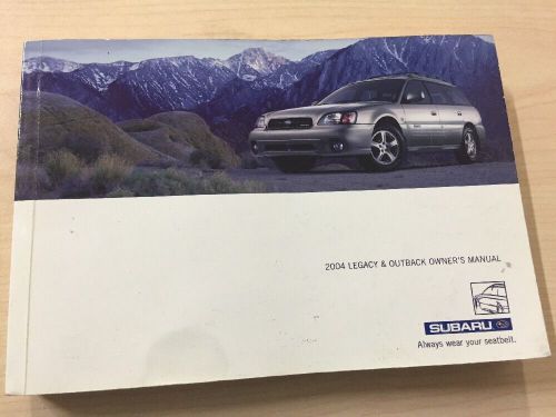 Subaru legacy / outback 04 2004 subaru owners owner&#039;s manual all models oem