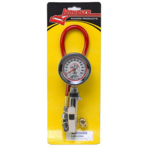Longacre 52009 deluxe 2½” gid 0-60 psi quick fill tire pressure gauge
