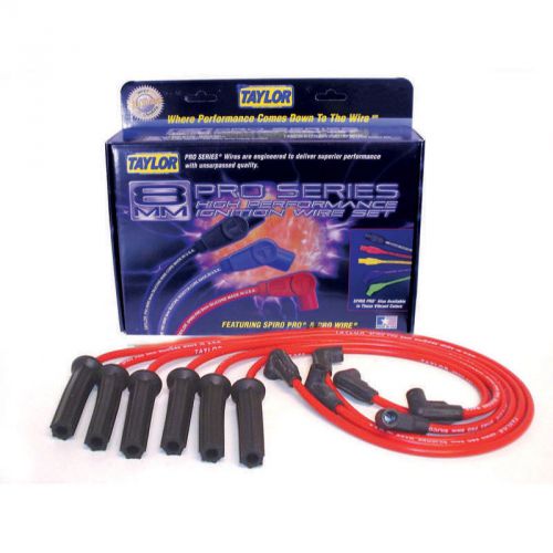 Taylor cable 72200 spark plug wire 8mm spiro pro pontiac 3.1l red 180º hei spark