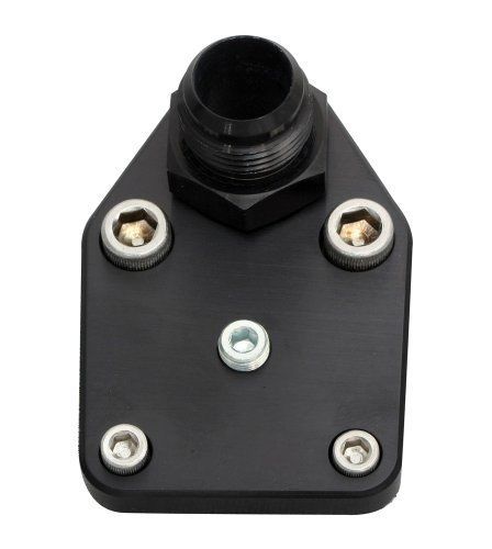 Moroso 65397 block-off plate with fitting for small block chevy