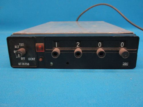 King kt-78 atc transponder 12v 14v pn: 066-1034-02 w/ rack &amp; connector (16768)
