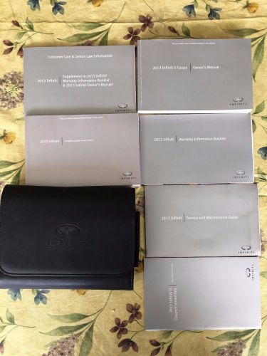 2013 infiniti g37 coupe oem owner&#039;s owners manual w/case &amp; nav (nq)