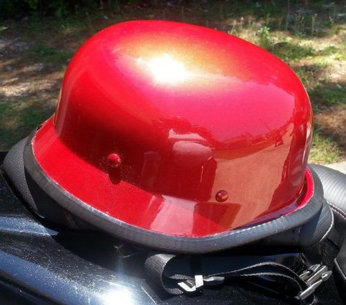 Custom german helmet candy apple red