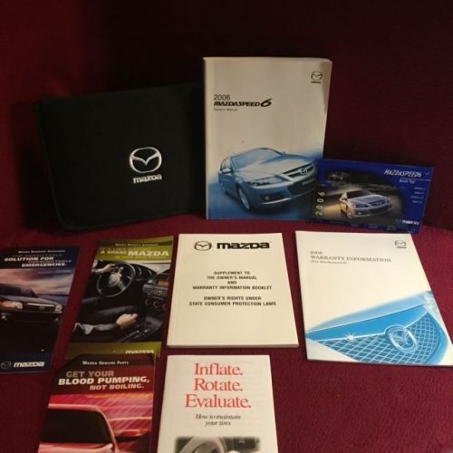 2006 mazda 6 owners manual with warranty guide and quick start guide and case