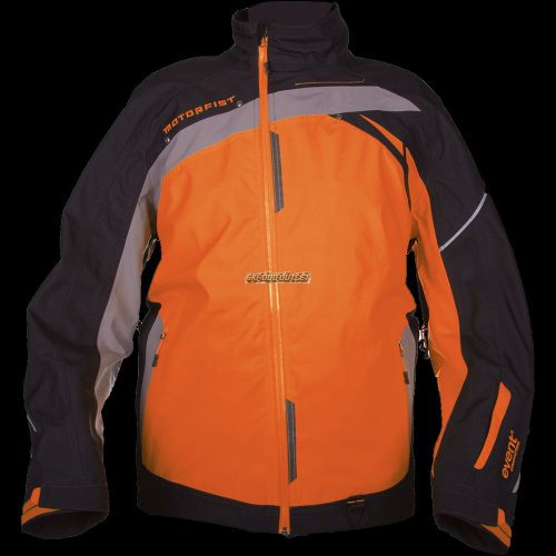 Motorfist mens trophy jacket - black/orange/gray