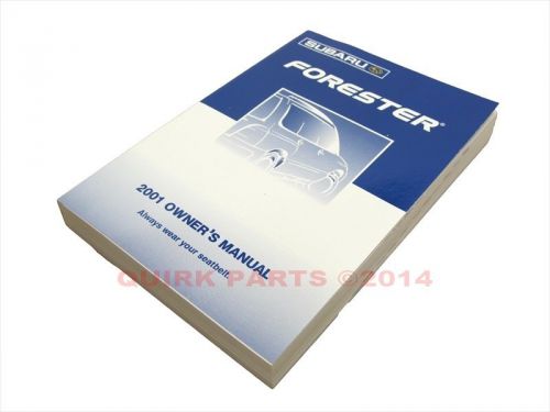 2001 subaru forester owner&#039;s instruction manual / guide genuine oem new