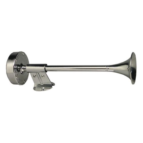 Ongaro deluxe ss shorty single trumpet horn - 12v -10009