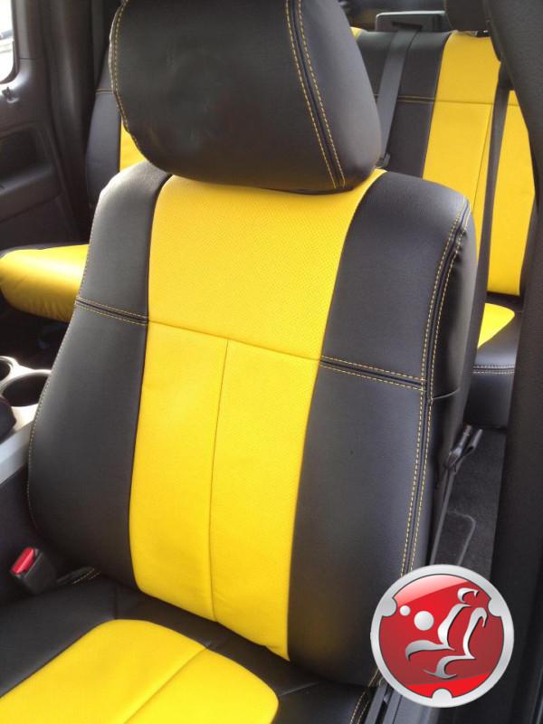 Clazzio black yellow seat covers for jeep wrangler 2011 2012 jk with 4 doors