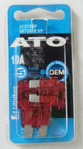 Littelfuse 10 amp atc / ato fuses pack of 5 each ato10bp / 0at0010.vp 45