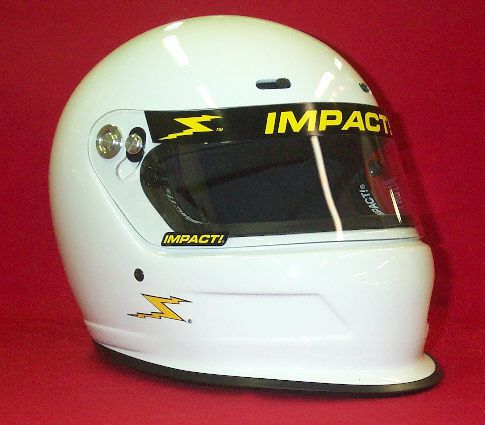 Impact charger racing helmet white full face sa2015 your choice of s,m,l,xl
