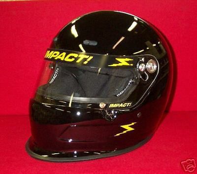 Impact charger gloss black racing helmet  sa2015 your choice of s,m,l,xl