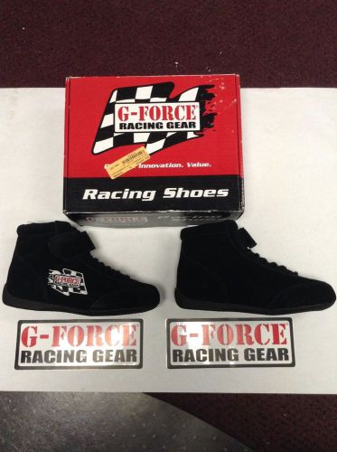 G-force 0235080bk racegrip black mid-top racing shoes men&#039;s us size 8