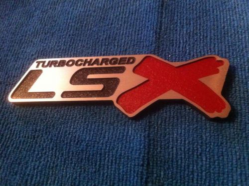 Turbocharged lsx hotrod fender badge emblems ls1 ls2 ls3 ls6 ls7 musclecar cnc