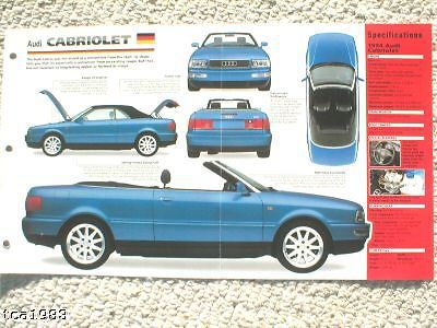 Audi cabriolet convertible imp brochure: 1993,1994,1995,