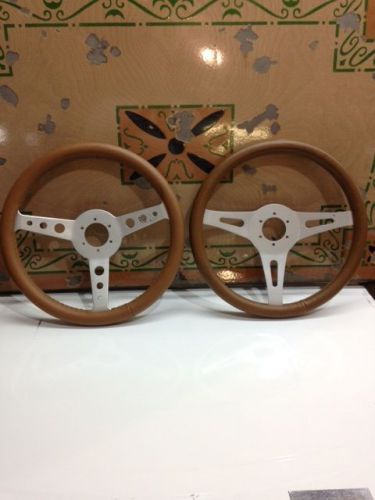 Vintage 14&#034; (360mm) leather sport  classic  race  rat rod  gasser steering wheel