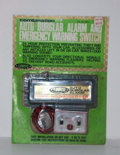 Vintage lobeco auto burglar alarm combo alarm &amp; warning switch...sealed package!