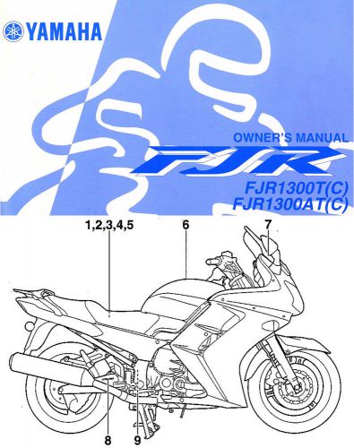 2005 yamaha fjr1300 motorcycle owners manual -fjr 1300 t-yamaha-fjr1300at