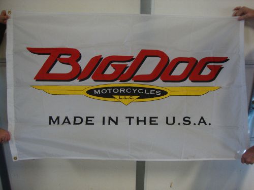 Big dog motorcycles vintage logo flag indoor k-9 chopper pitbull mastiff mutt