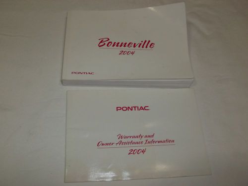 2004 pontiac bonneville owner manual 2/pc.set. good condition  / free s/h,,