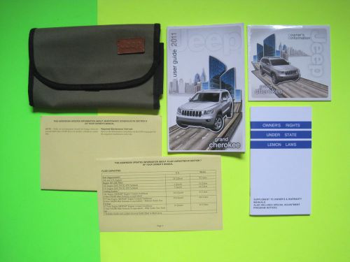2011 jeep grand cherpokee  user guide owner&#039;s manual set &amp; case *oem*