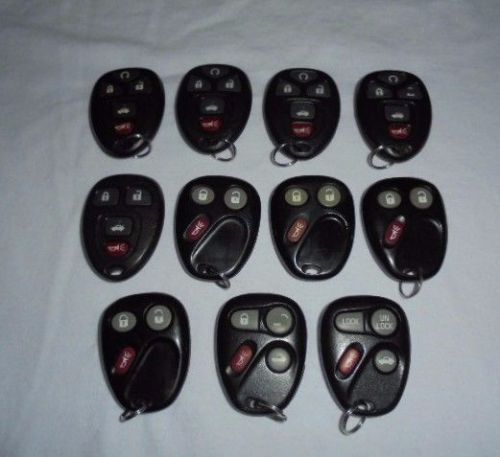 Lot of 11 chevy buick pontiac remote keyless entries general motors