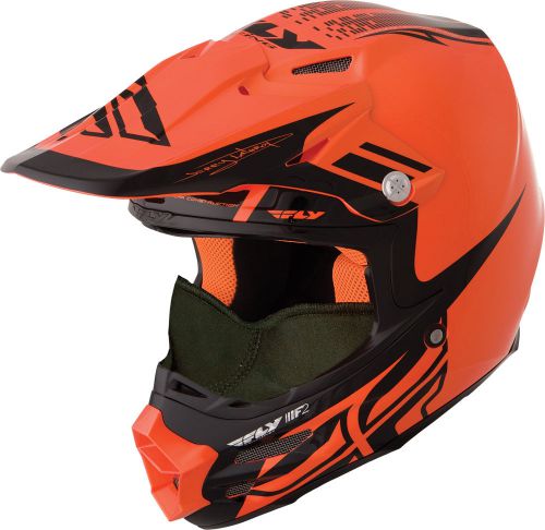 Fly racing 73-4910l f2 carbon snow dubstep helmet black/orange l