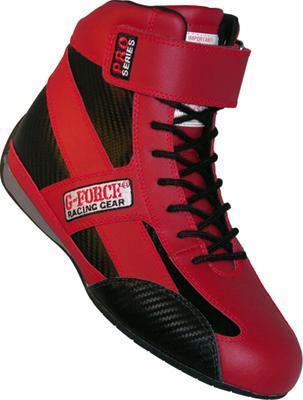 G-force driving shoes gf236 high-top red leather cooltec liner men's size 10.5