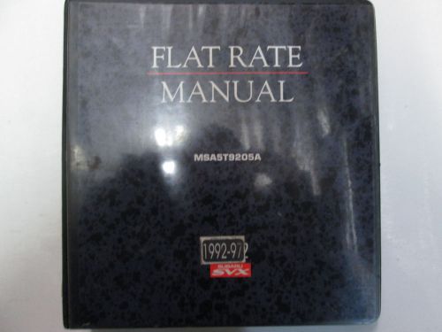 1992 1993 1994 1995 1996 1997 subaru svx flate rate manual factory oem book used