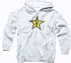 New rockstar writing on the wall zipup hoodie white xlarge