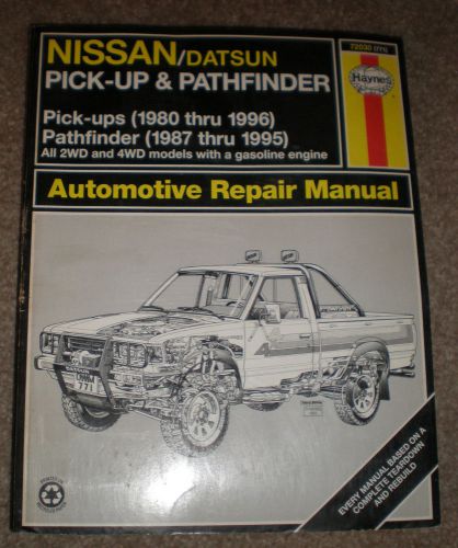 Haynes nissan/datsun pick ups (80-96) pathfinder (87-95) repair shop manual