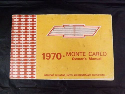 1970 monte carlo owner&#039;s manual