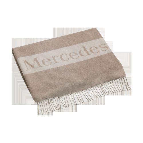 Mercedes benz original cache pour jacquard cachemire/laine beige 170x130