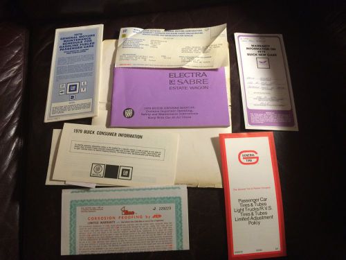 1979 buick electra lesabre estate wagon owner&#039;s manual and paperwork