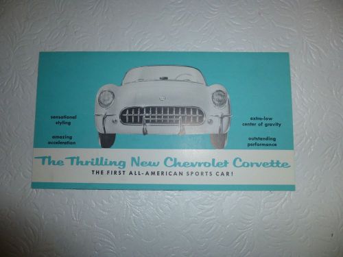 1953 chevrolet corvette sales brochure  father&#039;s day special