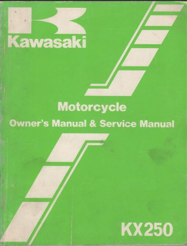 1987 kawasaki motorcycle kx250 p/n 99920-1366-01 owners service manual (338)